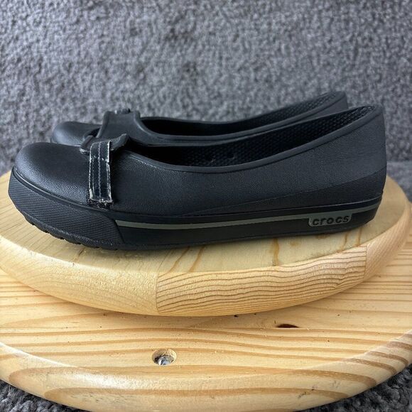 Crocs Loafer Crocband 2.5 Womens 7 Black Slip On Adjustable Strap Comfort Flats - Picture 1 of 10
